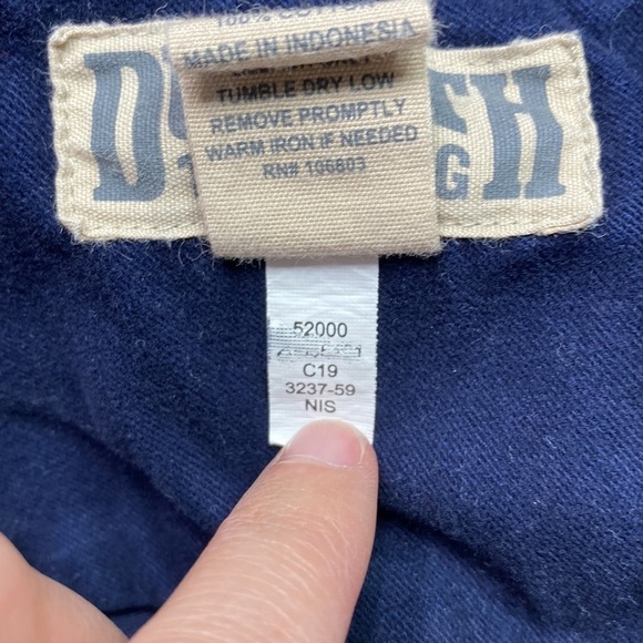 Duluth Trading Heavyweight Cotton Long Sleeve Button Up Shirt Blue 52000 L Tall - Picture 5 of 5